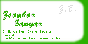 zsombor banyar business card