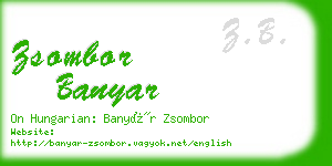 zsombor banyar business card